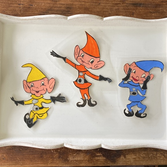 Vintage Pixie Elf Window Decals Lot of 3 - Picture 2 of 8